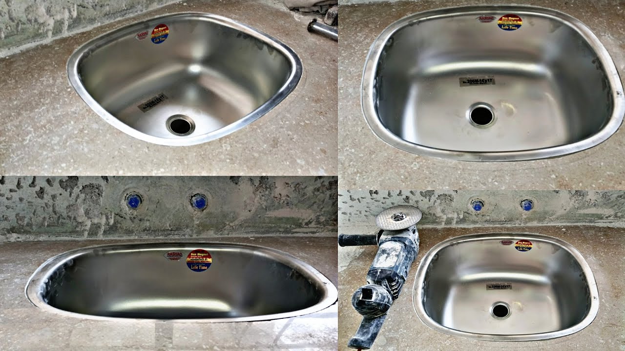 How to Kitchen Sink fitting | kitchen granite sink cutting 2024