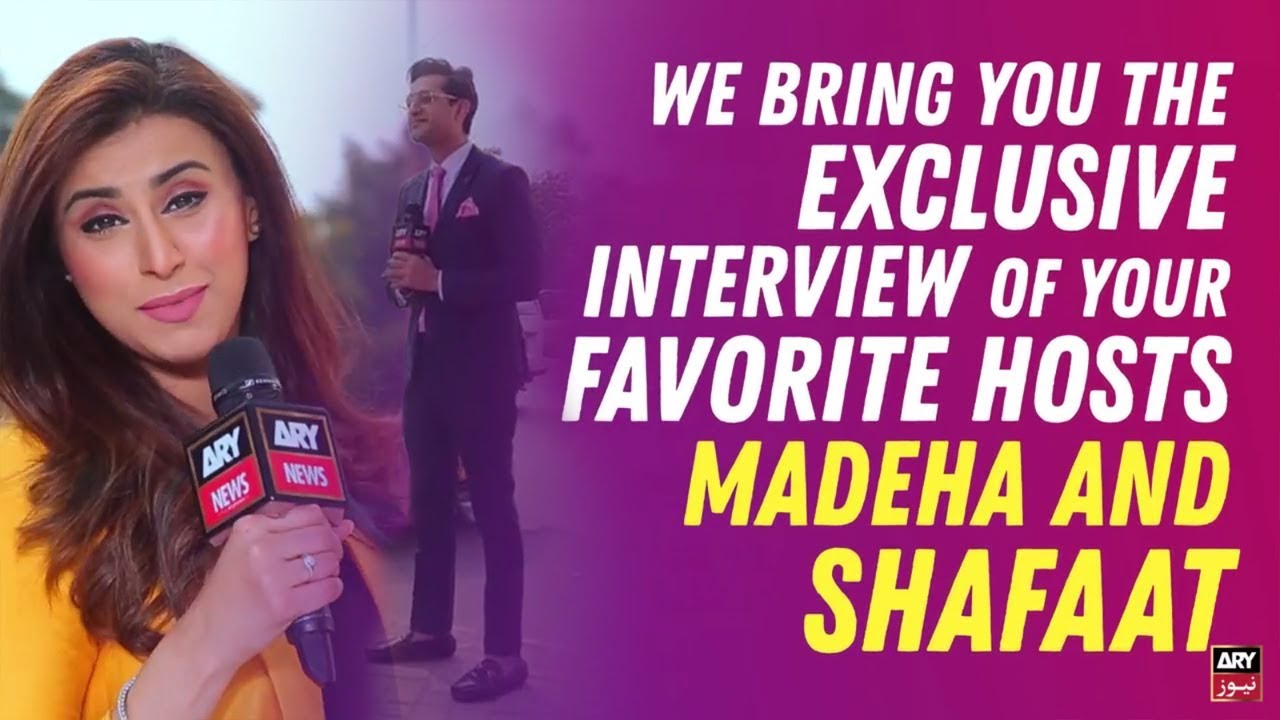 Exclusive interview with Bakhabar Savera hosts, Syed Shafaat Ali and Madeha Naqvi