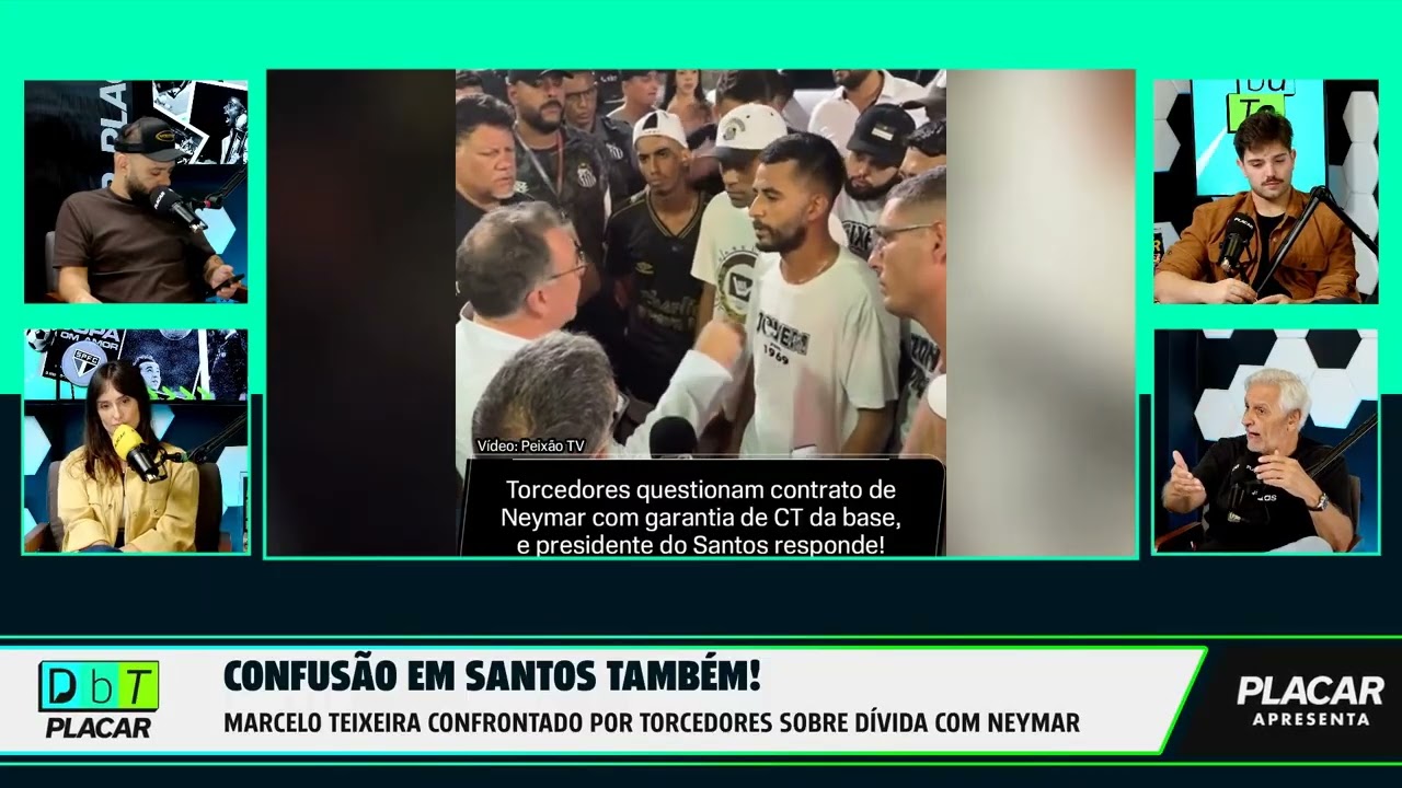 TORCEDORES DO SANTOS COBRAM MARCELO TEIXEIRA SOBRE CT I Cortes Debate Placar