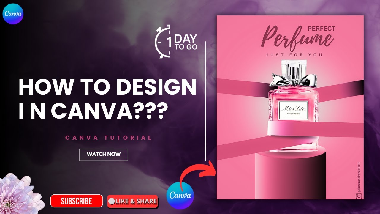 HOW TO MAKE PRODUCT POSTER IN CANVA??? (STEP BY STEP) | CANVA TUTORIAL | PERFUME POSTER