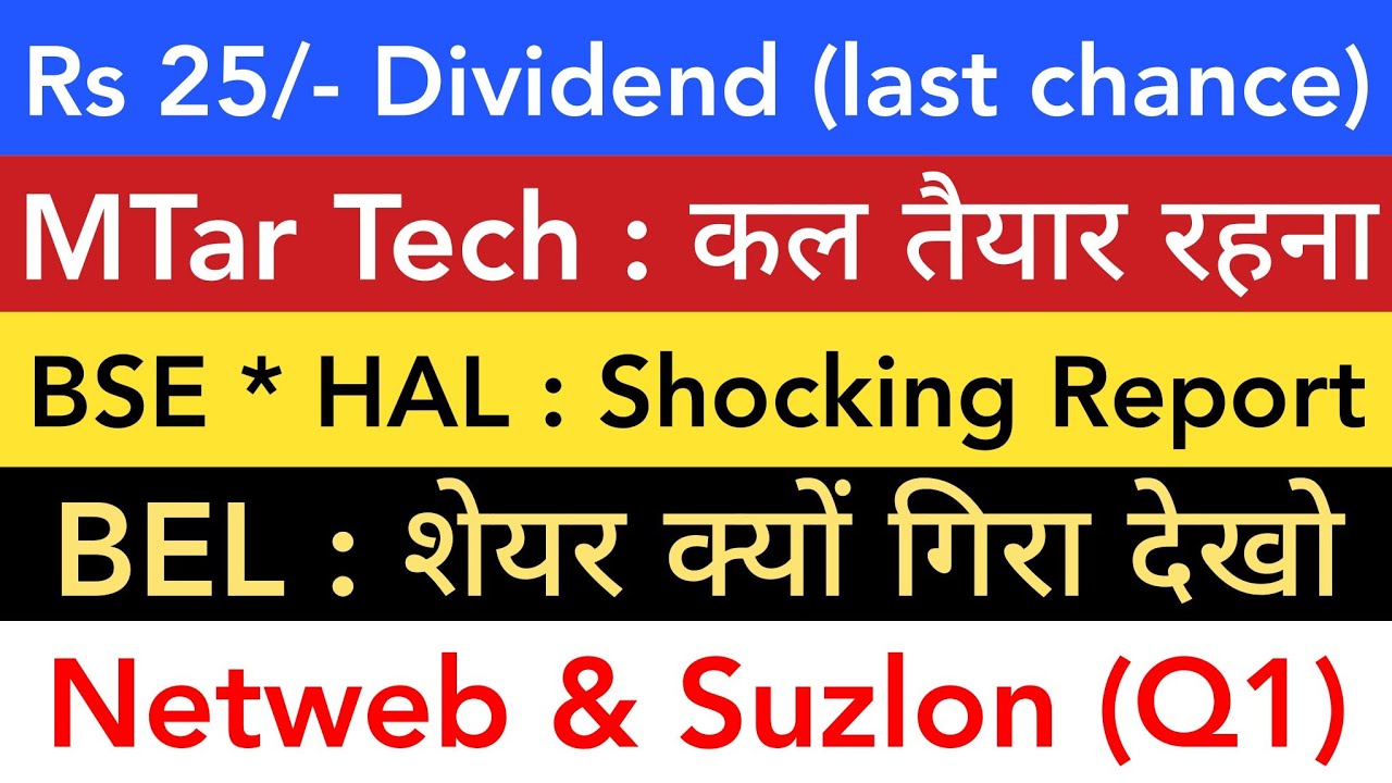HAL SHARE 💥 MTAR TECH | NETWEB | BSE | BEL SUZLON | STOCK MARKET INDIA 