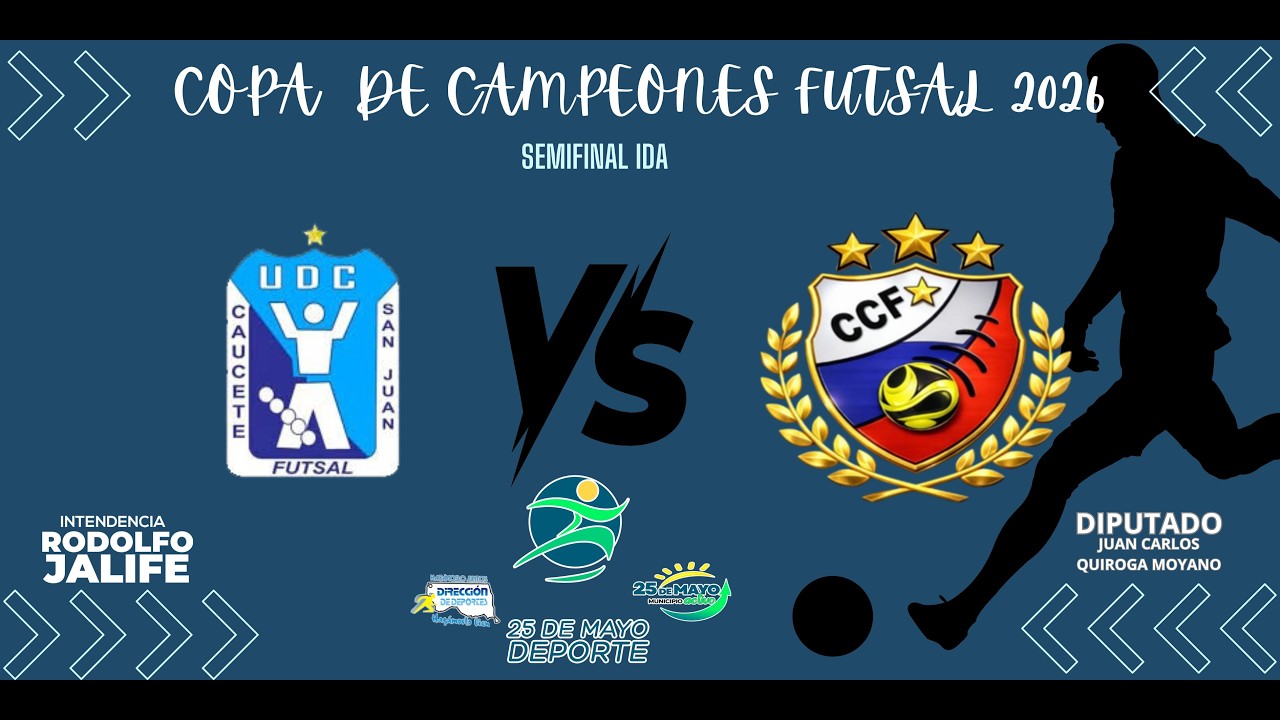 U.D.C. VS COPERATIVA  / COPA DE CAMPEONES FUTSAL / SEDE SPORTIVO 25 DE MAYO / SEMIFINAL IDA