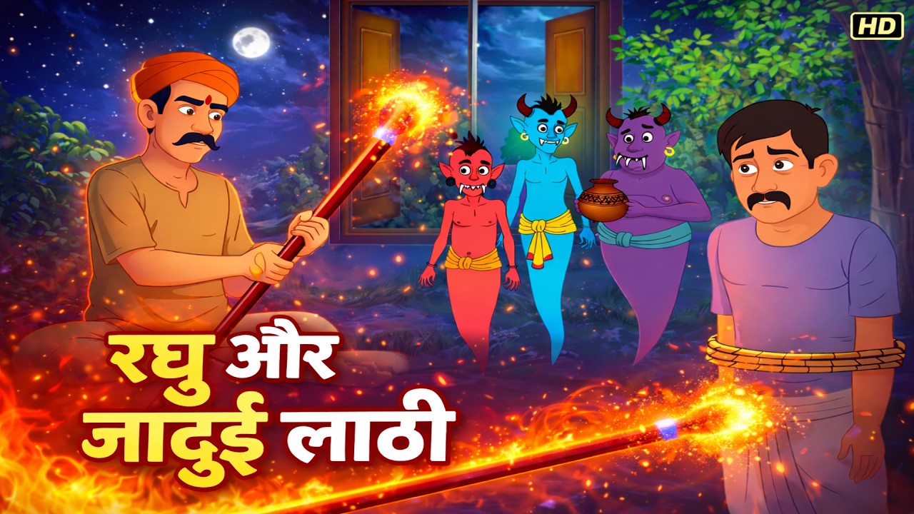 रघु और जादुई लाठी | hindi story | moral story | story