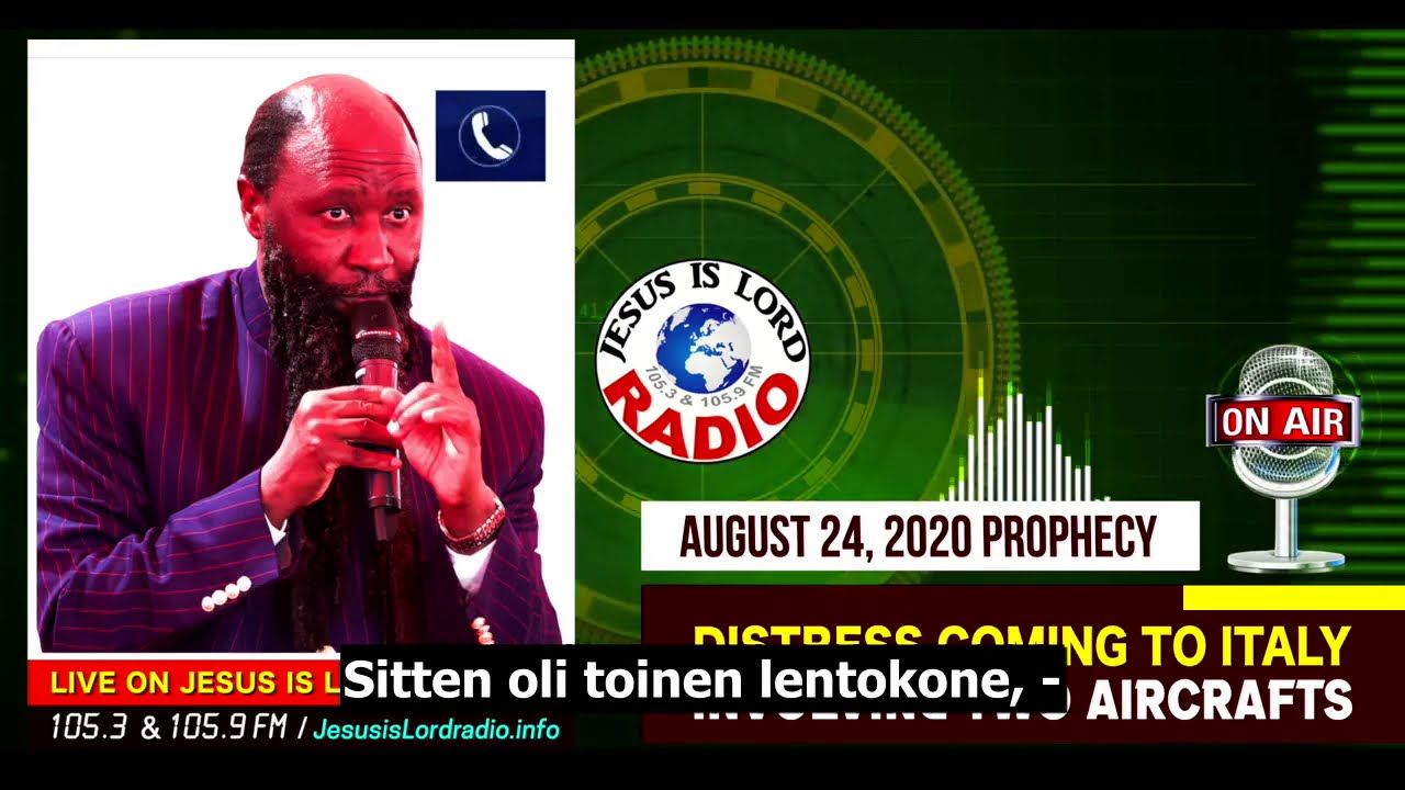24.8.2020 PROFETIA AHDISTUKSESTA TULOSSA ITALIAAN, JOSSA ON MUKANA KAKSI LENTOKONETTA