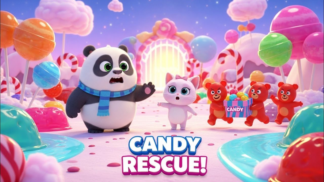 Baby Panda Pingu & Baby Cat Mimi in Candy Land Rescue Mission 🍭✨ | MiniZoo Adventure