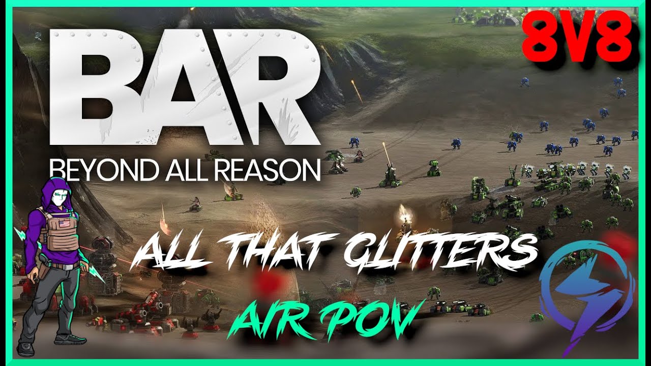 Beyond All Reason[BAR] - 8v8 All That Glitters [Air POV]