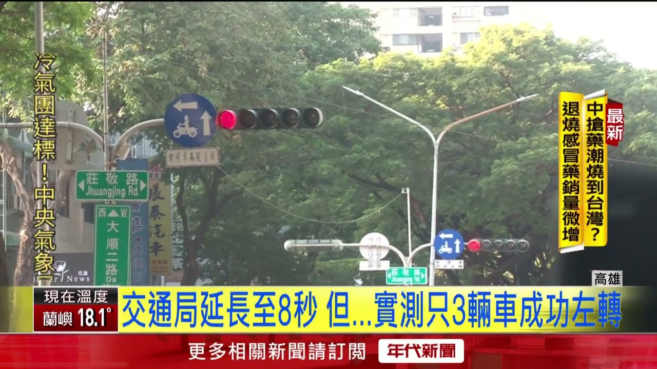獨家／高雄左轉燈僅亮「3秒」！ 民眾傻眼：時間根本不夠