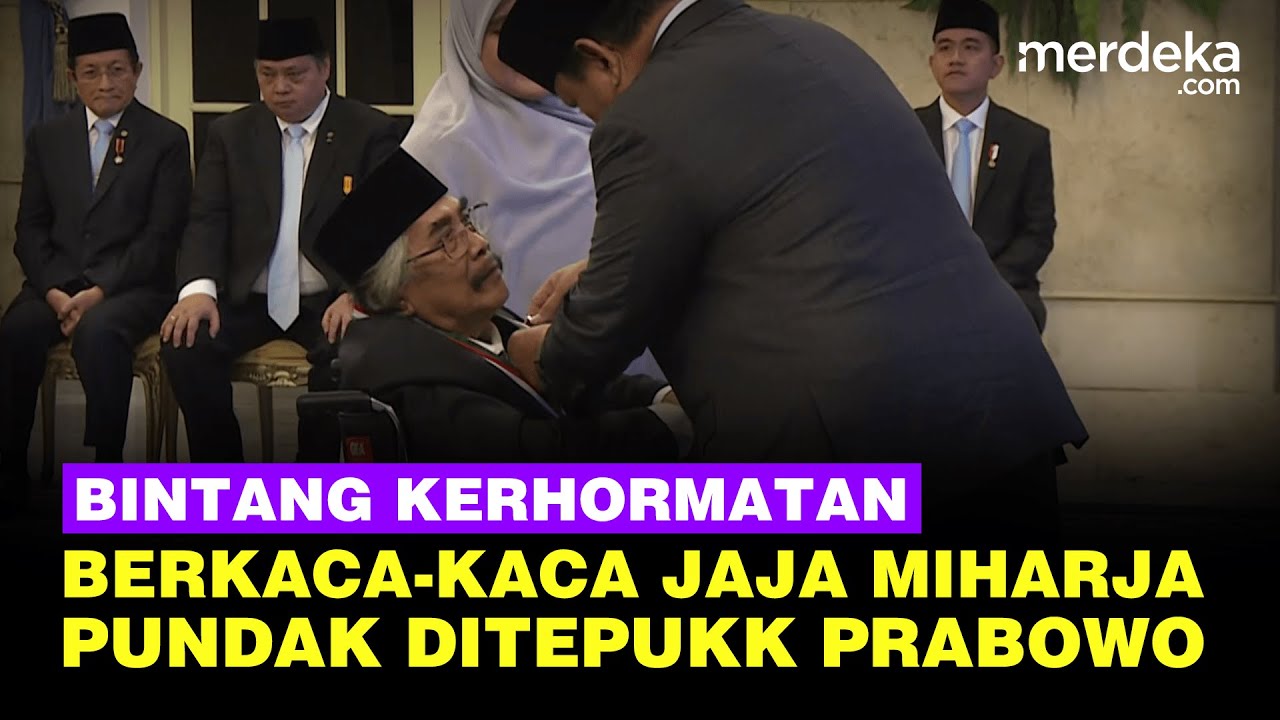 Berkaca-kaca Jaja Miharja Tatap Prabowo dari Kursi Ronda, Pundak Ditepuk Terima Bintang Kehormatan