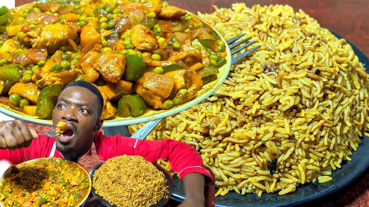 Cooking Chicken😋Breast With😋Peas And Cook Noodles😋Rice Easy Delicious Recipe😋