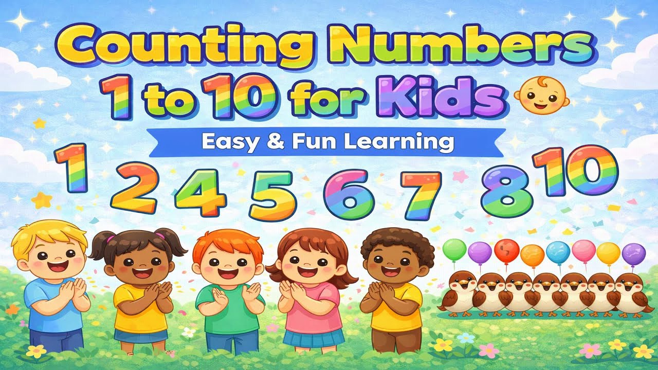 Numbers 1 to 10 for Kids 👶 | Easy & Fun Counting