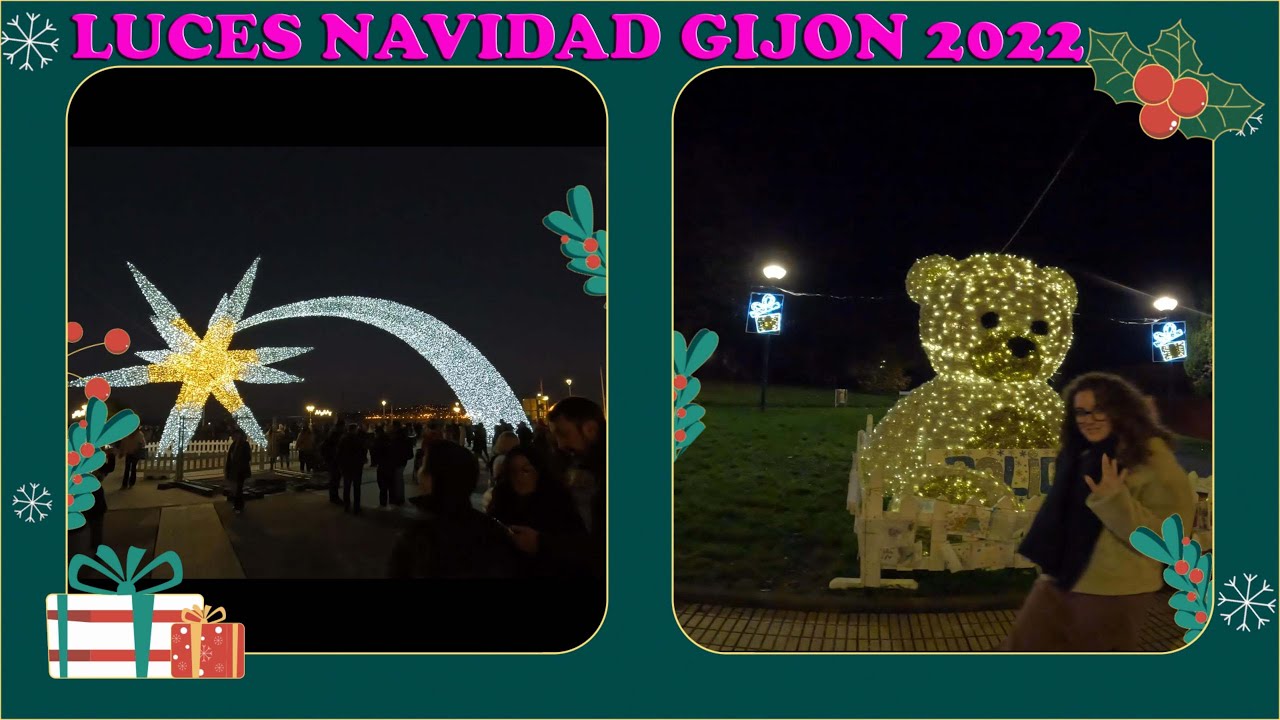 Iluminación navideña Gijón, Asturias, 2022