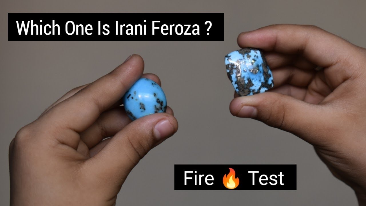Difference Between Irani Feroza and Tibati Feroza turquoise Stone | burning test on feroza