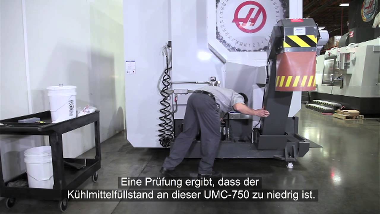 (DE)K&uuml;hlmittel f&uuml;r Werkzeugmaschinen: Auff&uuml;llen eines Tanks (niedriger Konzentration)