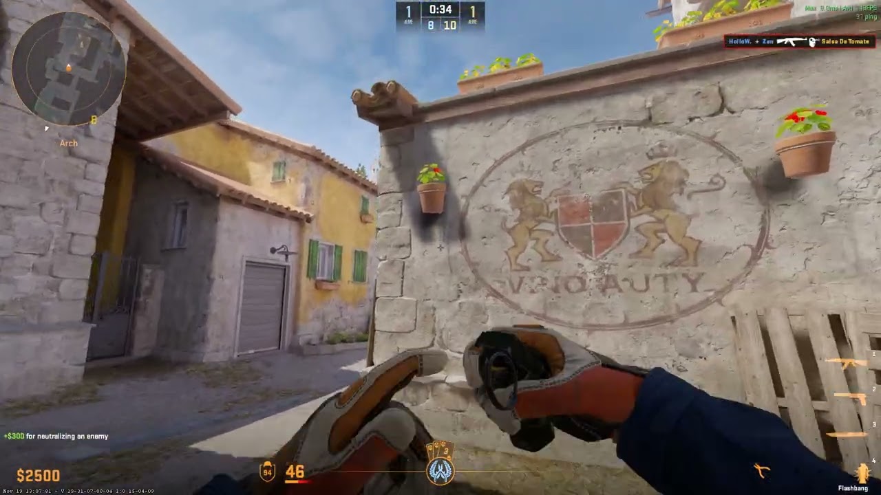 CS2 Inferno 4v1 Clutch - Specialist Gloves Tiger Strike - Paracord Knife Fade