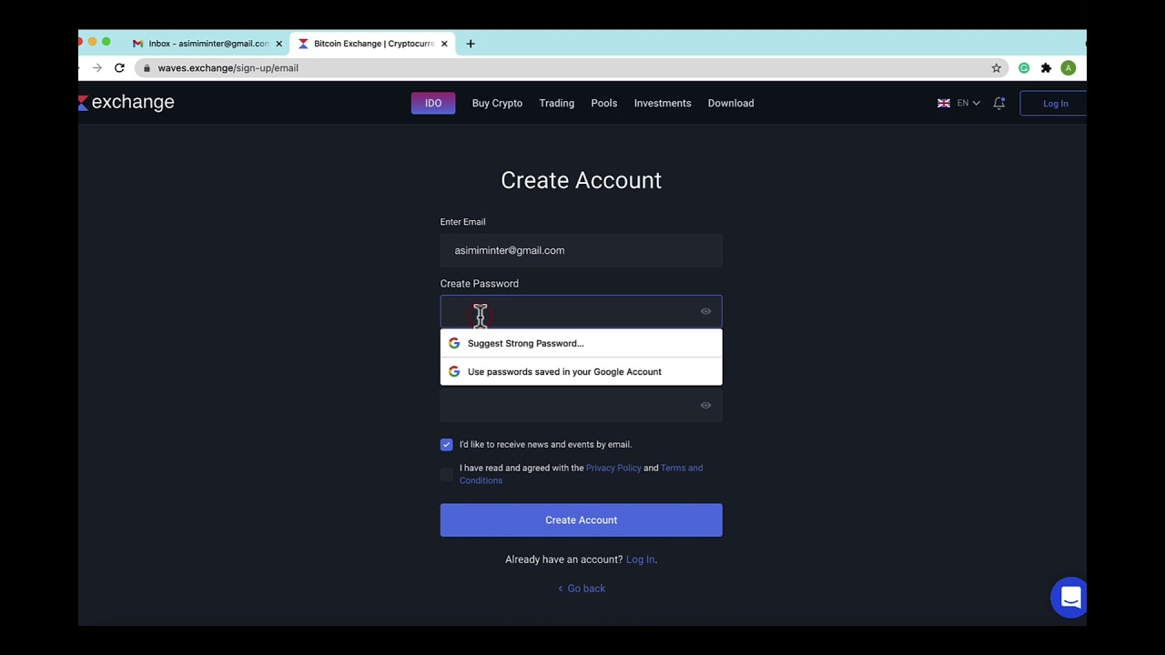 How to Sign up to Waves Exchange | Waves Exchange | ASIMI