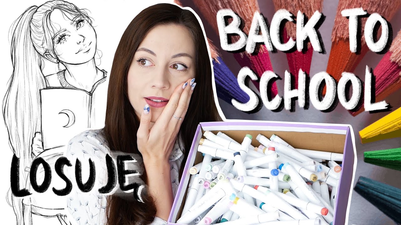 WYZWANIE - KOLOROWANIE LOSOWYMI MARKERAMI - BACK TO SCHOOL #31