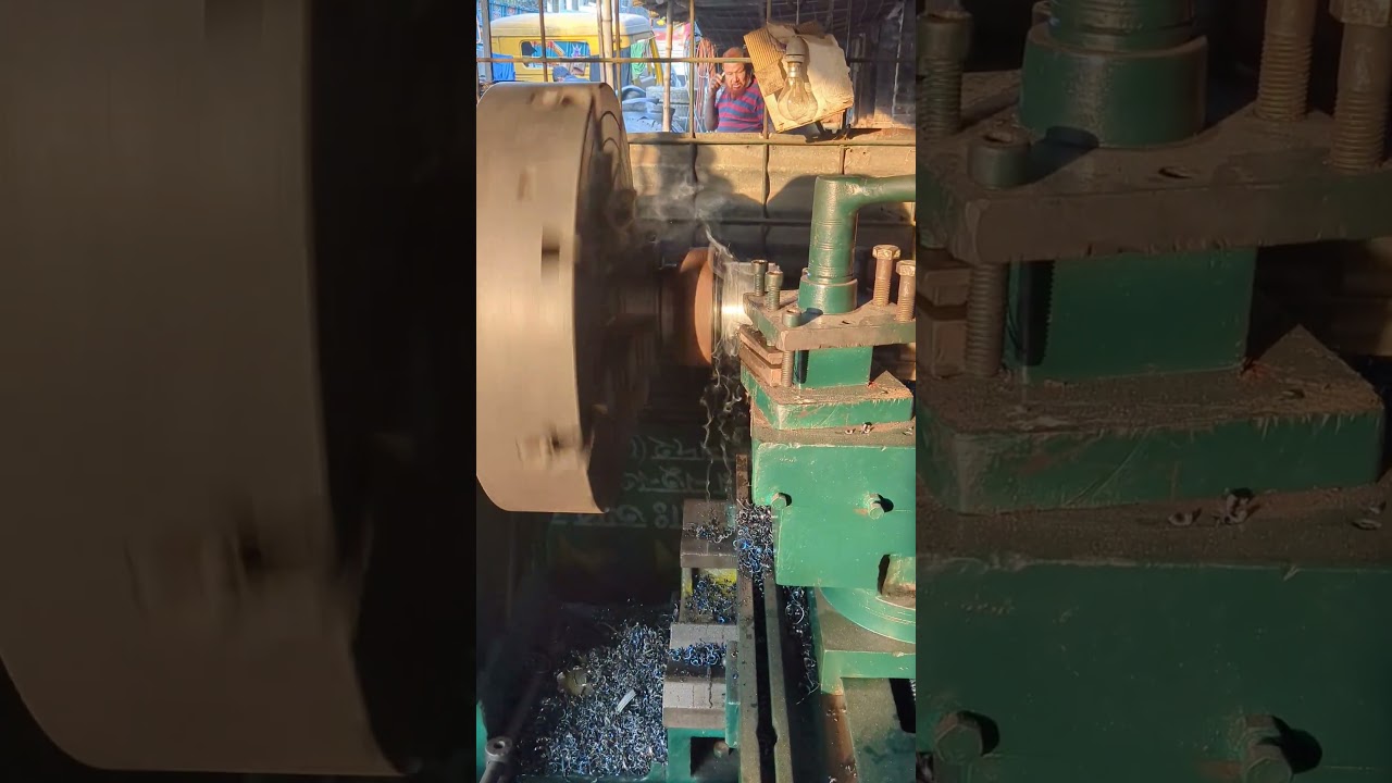 Lathe machine work process – precision in every rotation ⚙️ 