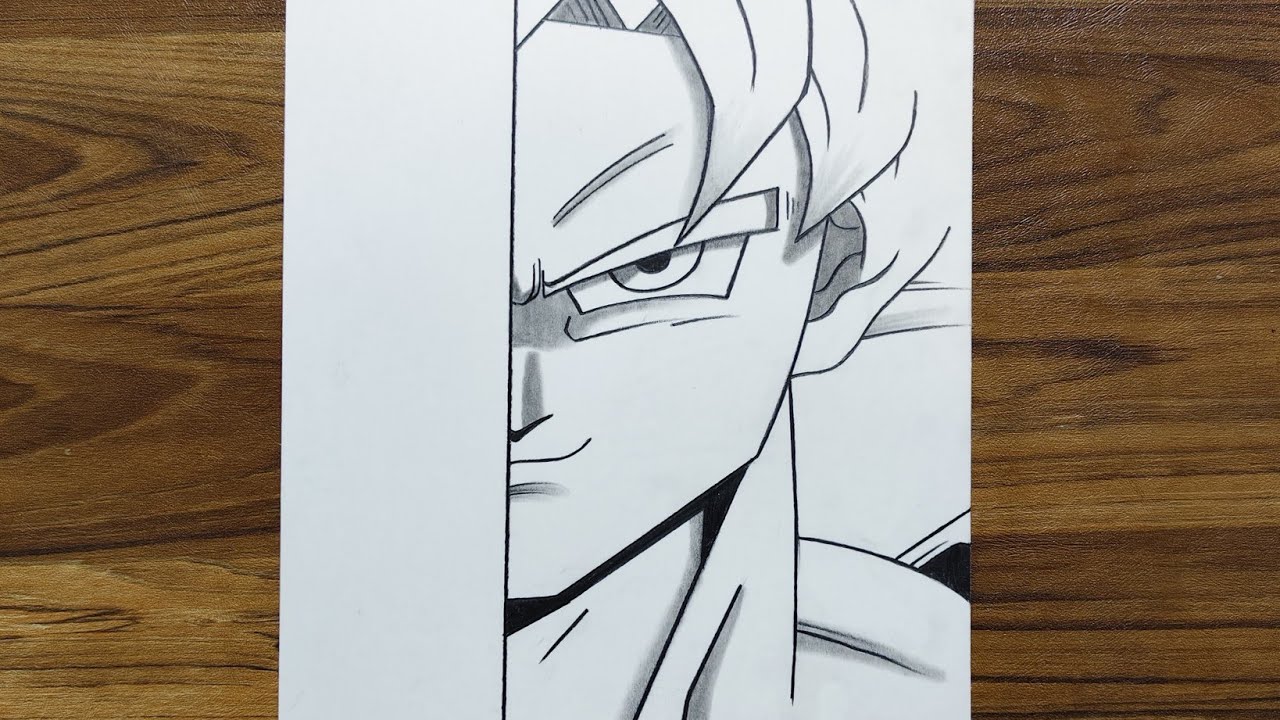 Easy to sketch | Pencil drawing of Goku Step by step | Easy drawing ideas for beginners