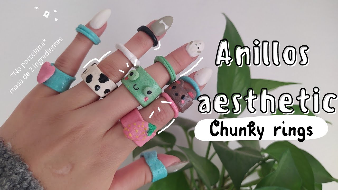 *ANILLOS AESTHETIC*||chunky rings, *sin arcilla*||*cosas AESTHETIC*||w e n _ s a n💍