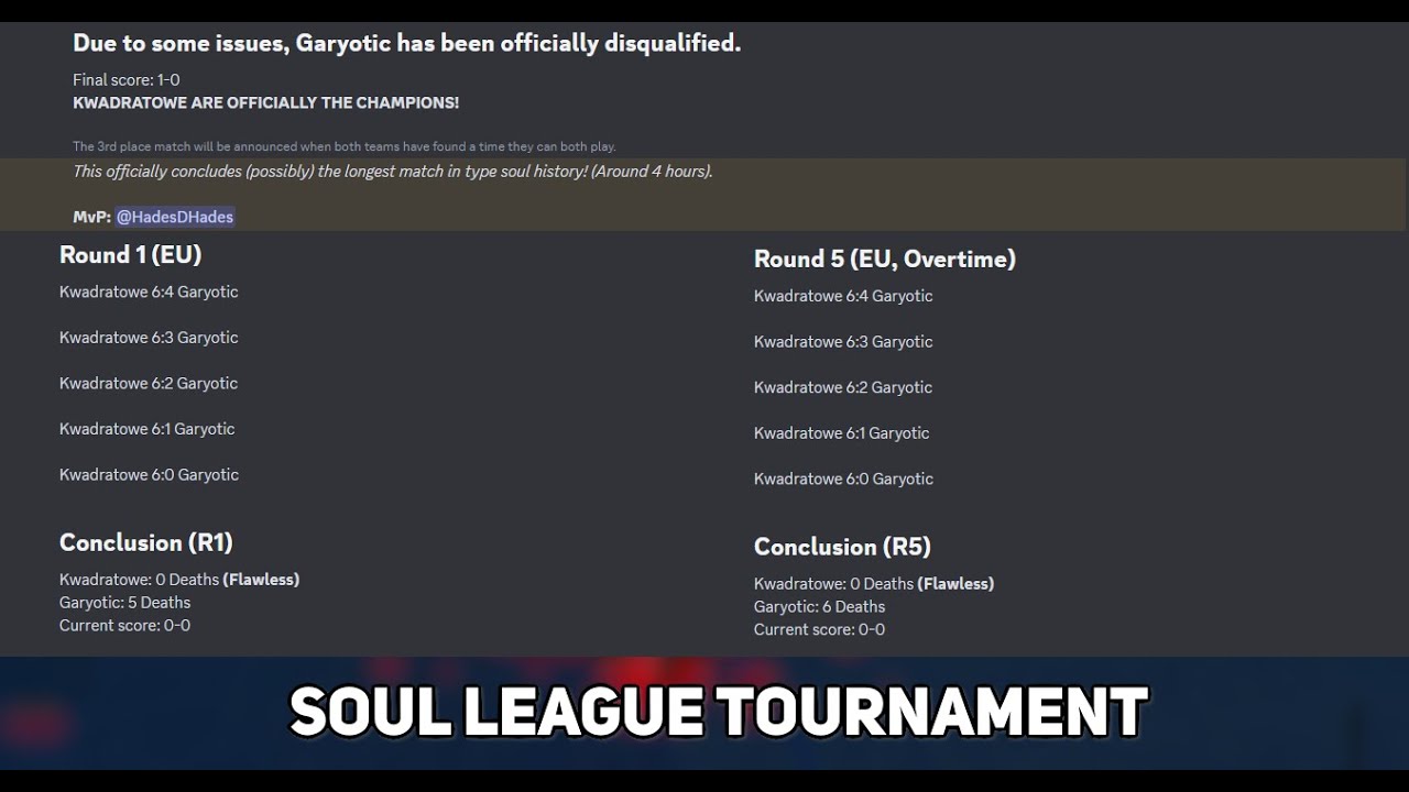 🏆1ST PLACE IN SOUL LEAGUE GLOBAL TOURNAMENT (50M VALUE) | Type Soul🏆