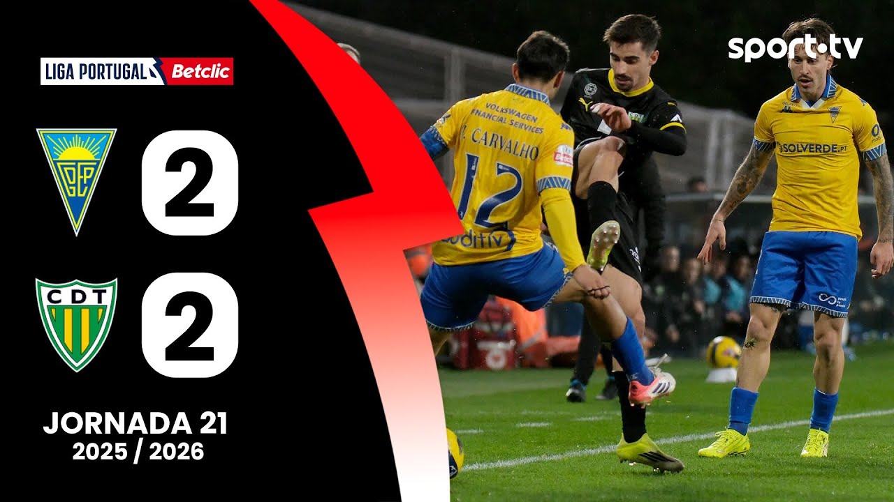 Resumo: Estoril 2-2 Tondela - Liga Portugal Betclic | sport tv