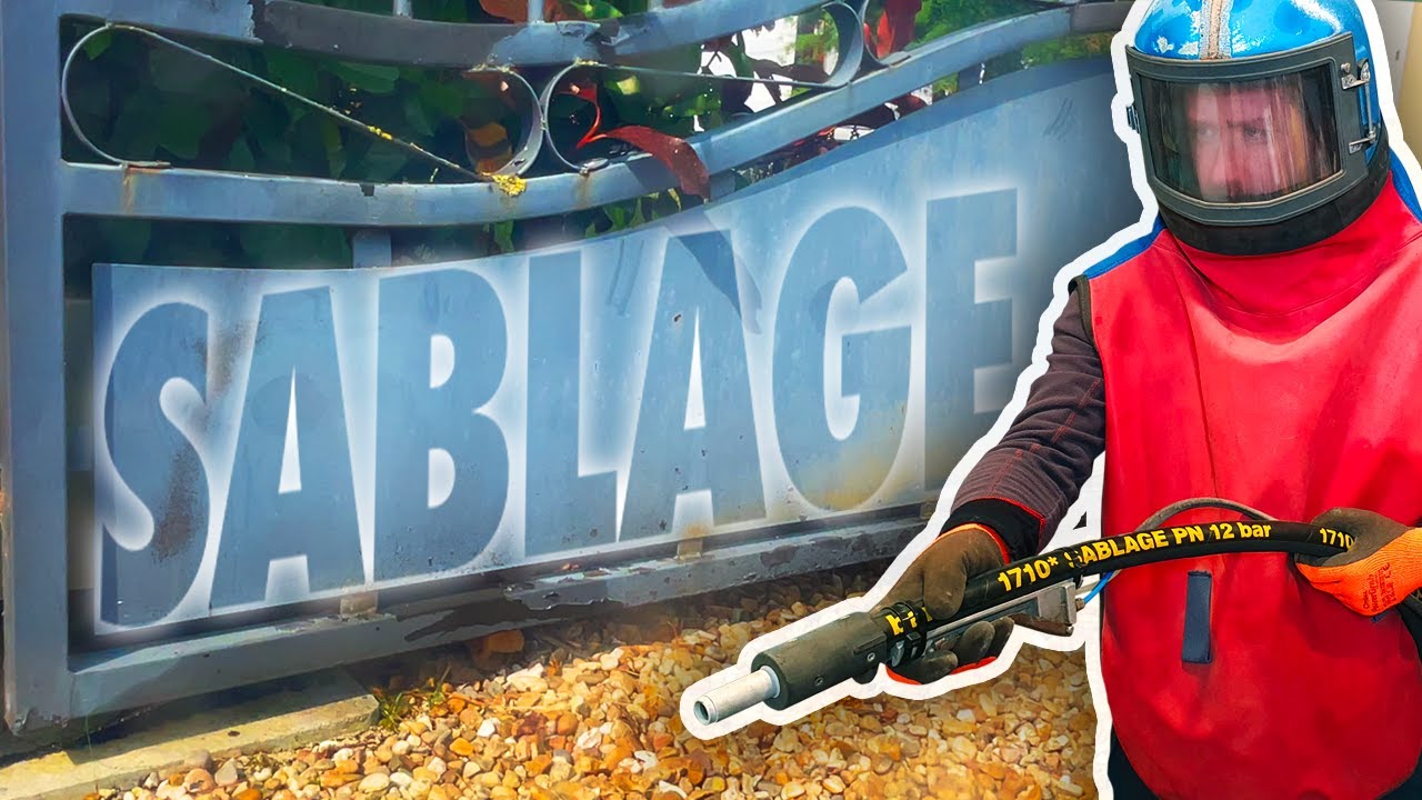 SABLAGE DU PORTAIL EN ACIER (C'est trop satisfaisant) - R&eacute;novation portail EP 01