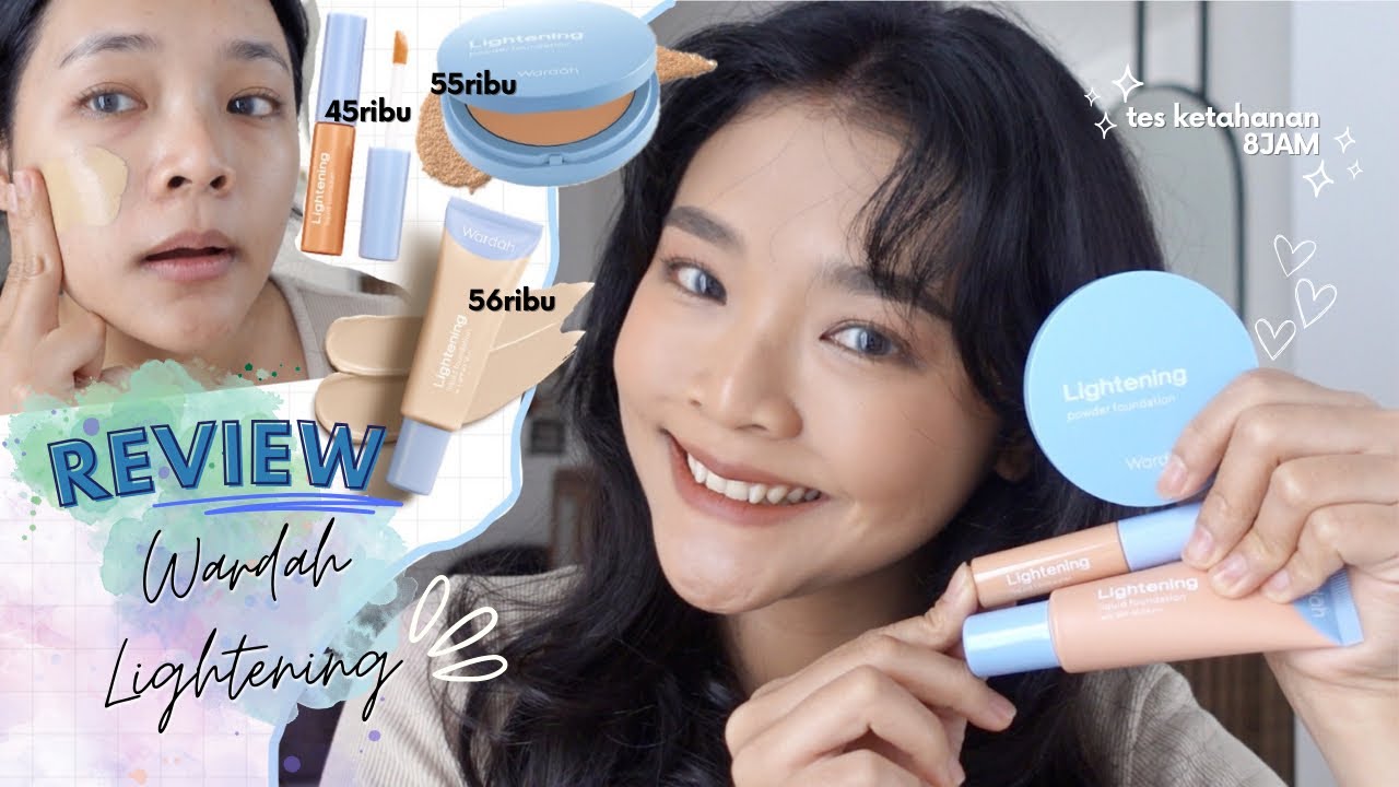 REVIEW WARDAH LIGHTENING FOUNDATION, CONCEALER, POWDER, MAKEUP SERBA 50RIBUAN | RIRIEPRAMS