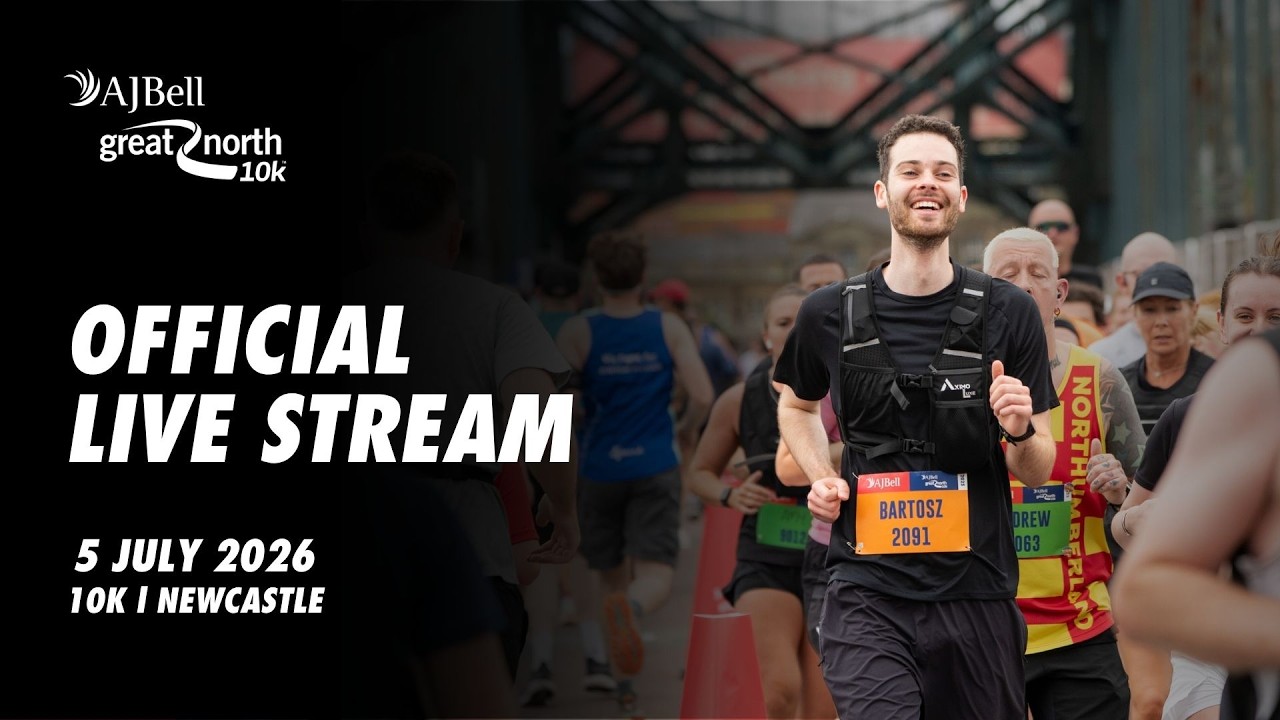 AJ Bell Great North 10K 2026 | Official Live Stream Show | Newcastle