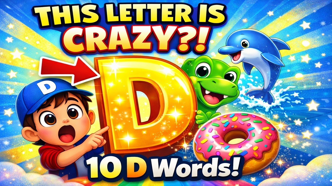 “This Letter is CRAZY! 😲 | 10 D Words for Kids”