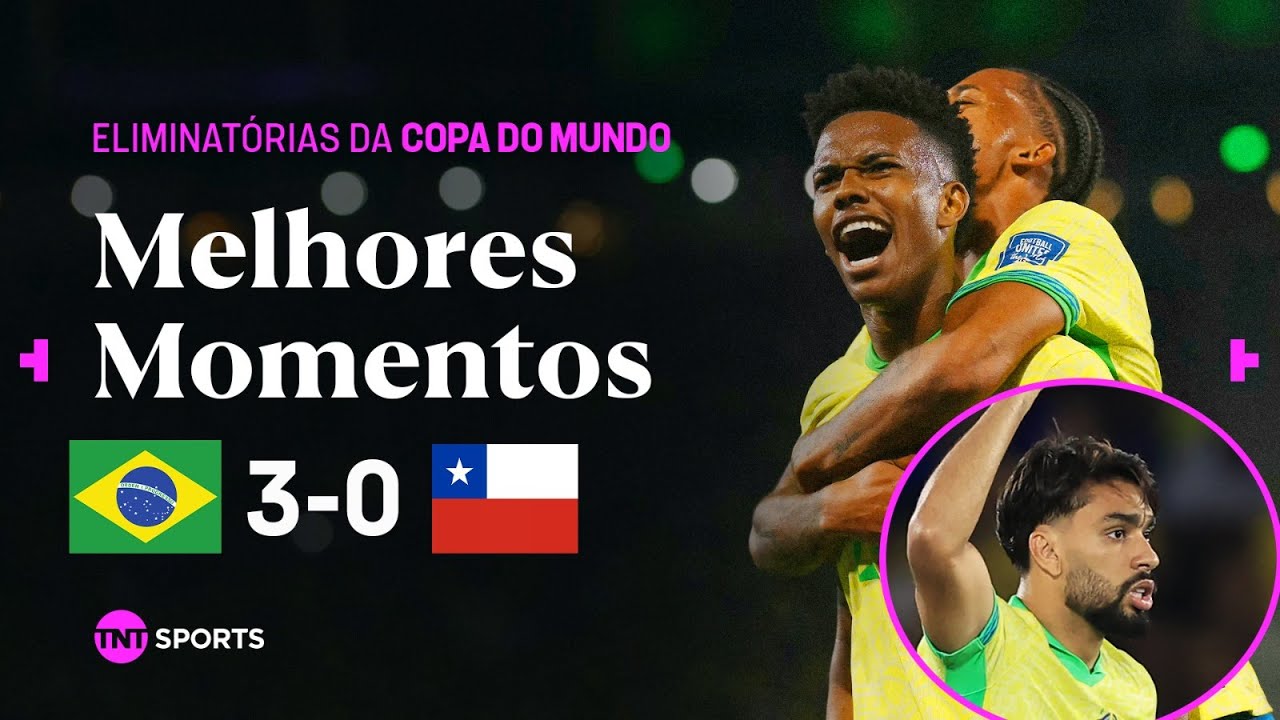 ESTÊVÃO MARCA, PAQUETÁ CRAVA NO RETORNO E BRASIL ATROPELA! BRASIL 3X0 CHILE | MELHORES MOMENTOS