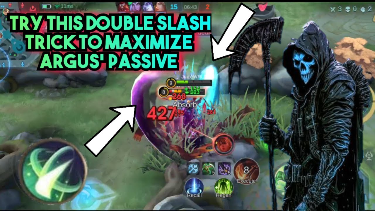 ARGUS DOUBLE SLASH TRICK TO MAXIMIZE HIS PASIVE - ARGUS BEST BUILD 2024 - ARGUS BUFF 2024 NEW TRICK