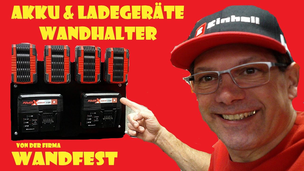 Einhell Akku & Ladegerät Wandhalter für Einhell PXC @FrüchtlHarry @wandfest