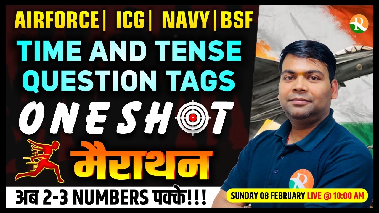 Time & Tense, Question Tags One SHot Marathon / Airforce, Navy, ICG | Airforce English Classes