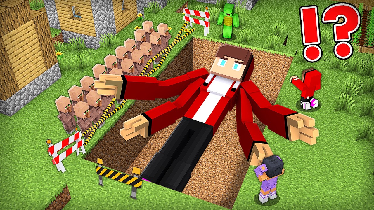 Mikey Found ENDERMEN JJ in a PIT in Minecraft - Maizen