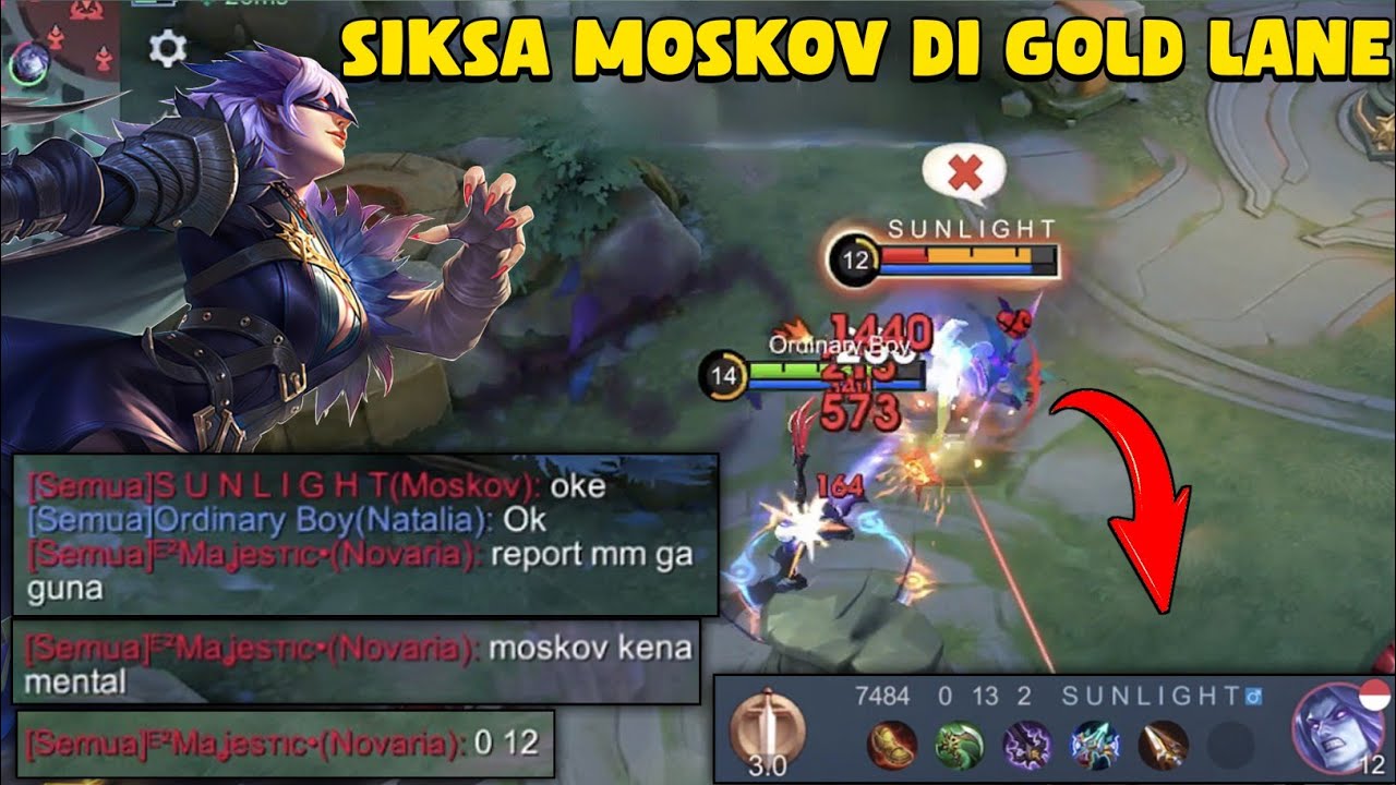 SADIS! NATALIA LOCK MOSKOV SAMPAI KENA MENTAL DI GOLD LANE | NATALIA GAMEPLAY 2024 - MLBB