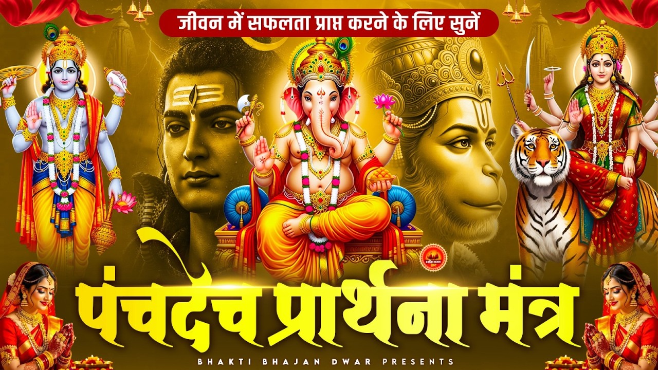 पंचदेव प्रार्थना मंत्र - देवी देवताओं की कृपा प्राप्त करने के लिए सुने - Panchdev Prarthna Mantra
