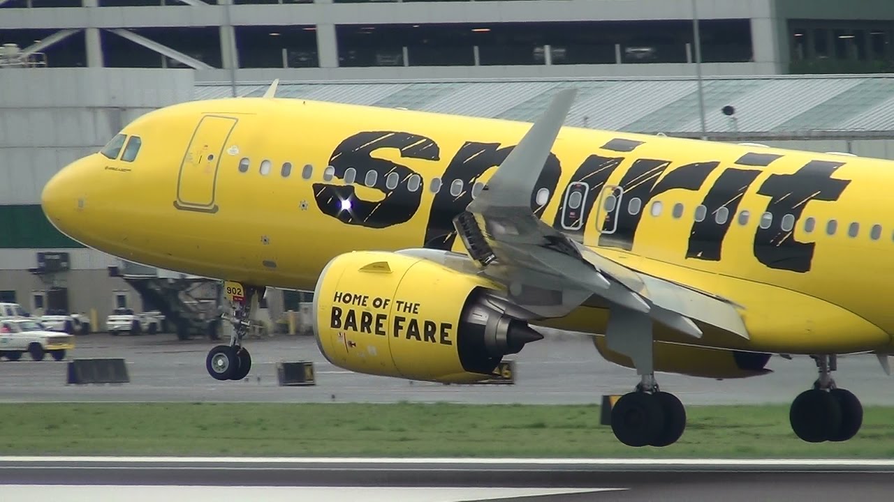 Spirit Airlines A320neo [N902NK] Landing Portland Airport (PDX)