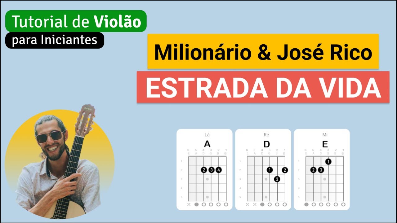 Milionário & José Rico - ESTRADA DA VIDA | Como tocar no Violão com cifra simplificada