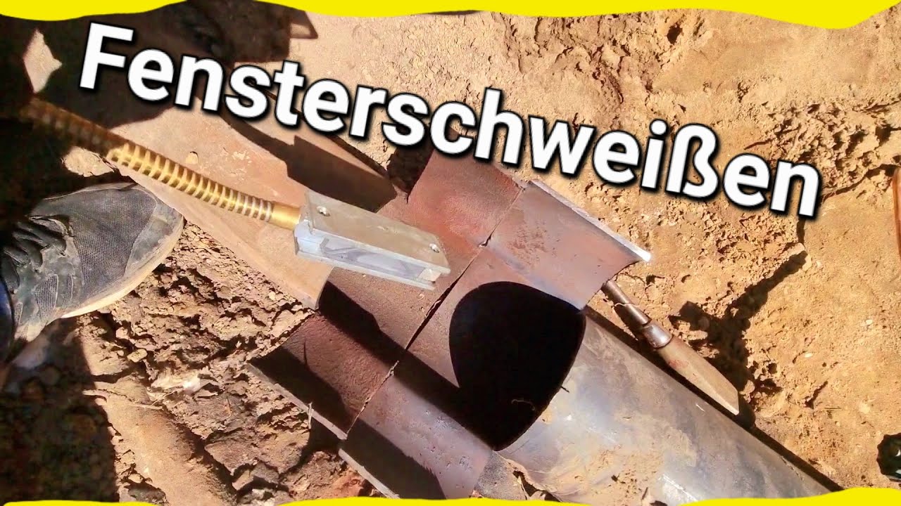 Autogenschweißen im aufgeklappten Rohr