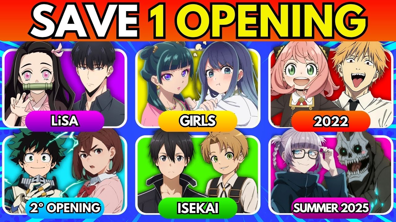 SAVE ONE ANIME OPENING (RANDOM CATEGORIES EDITION)🔥 | Which Anime Opening do you prefer?