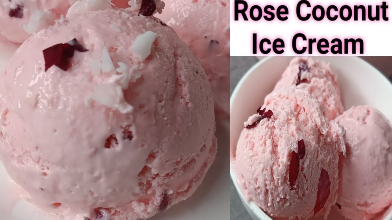 Rose Coconut Ice Cream Recipe| Ice Cream MasterClass| बेस एक आईस्क्रीम अनेक| Rose Coconut Icecream