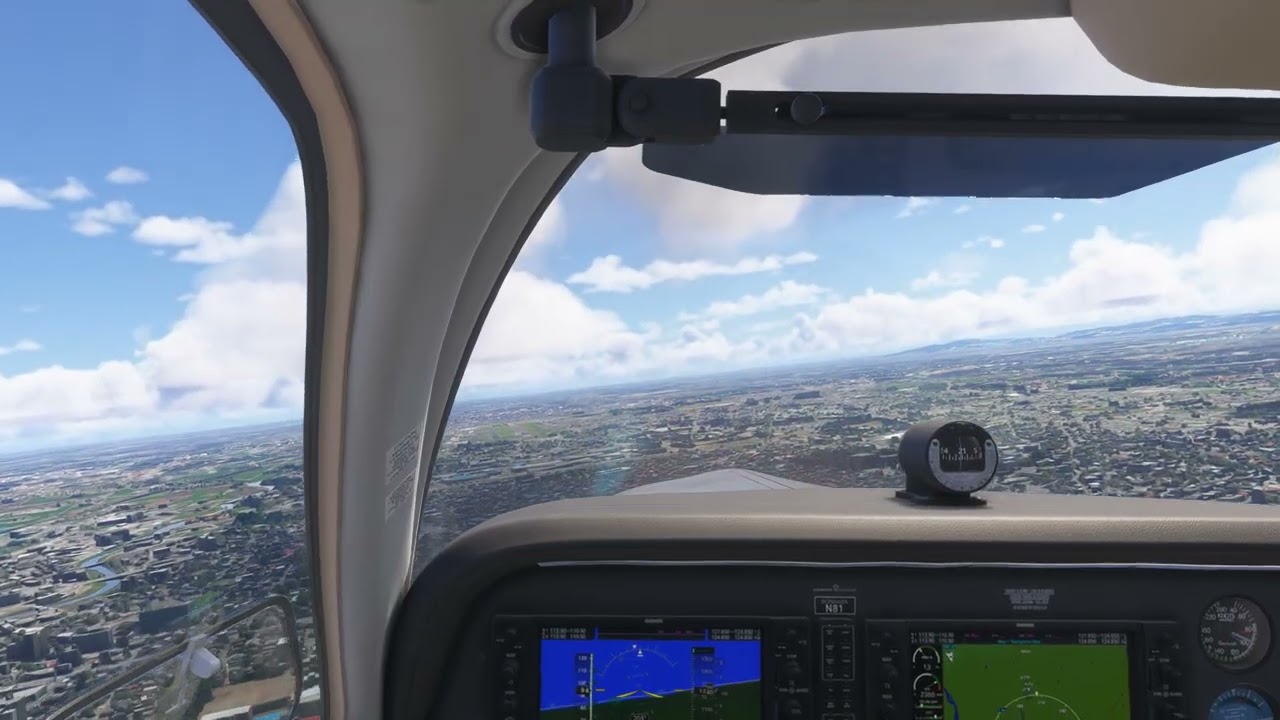 Beechcraft  Bonanza landing TJTU Japan with a cross wind. MSFS 2024