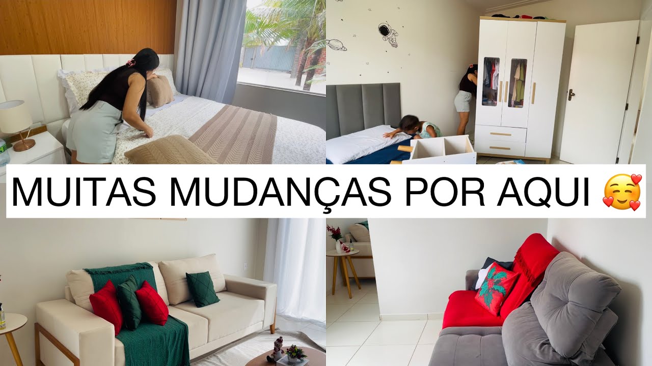 ✨MUDANÇA TOTAL AQUI EM CASA/ NÃO TEMOS MAIS SALA DE TV/ MUDEI O GUARDA ROUPAS DE LUGAR/ ficou lindo 