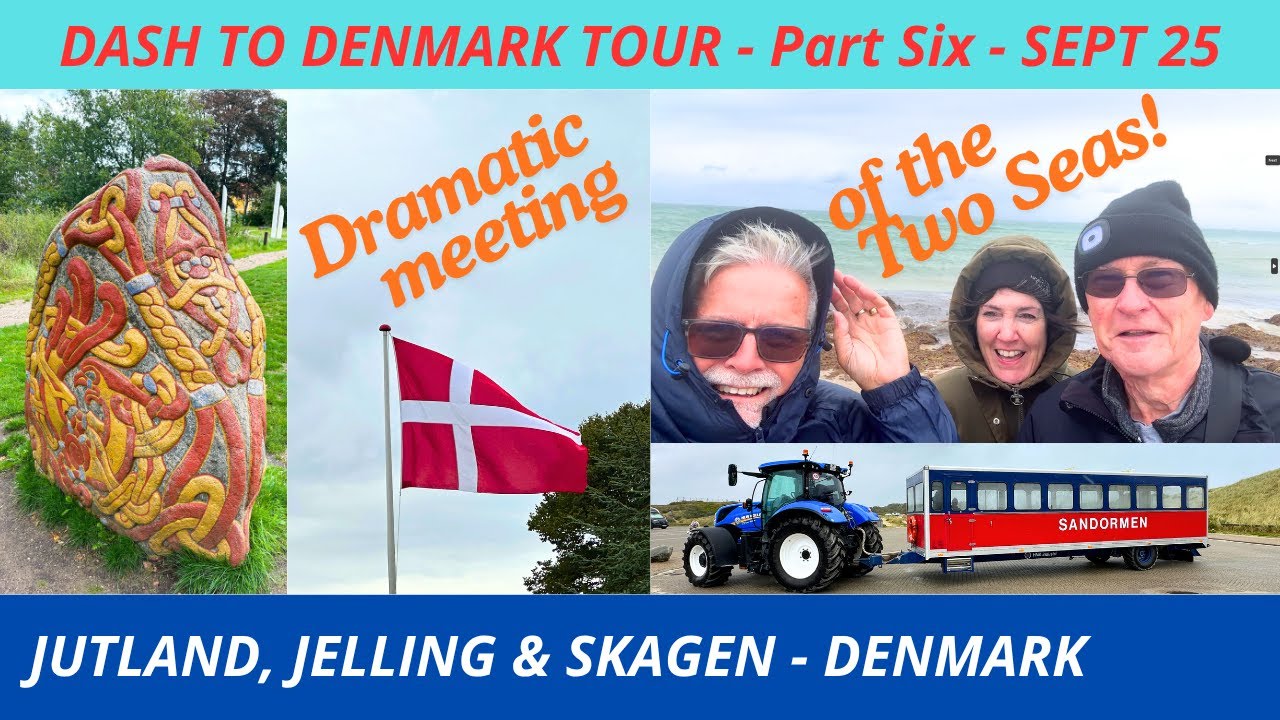 ТУР DASH to DENMARK, часть 6 | Jelling Stones | Skagen Meeting of the Seas | Видеоблог 727