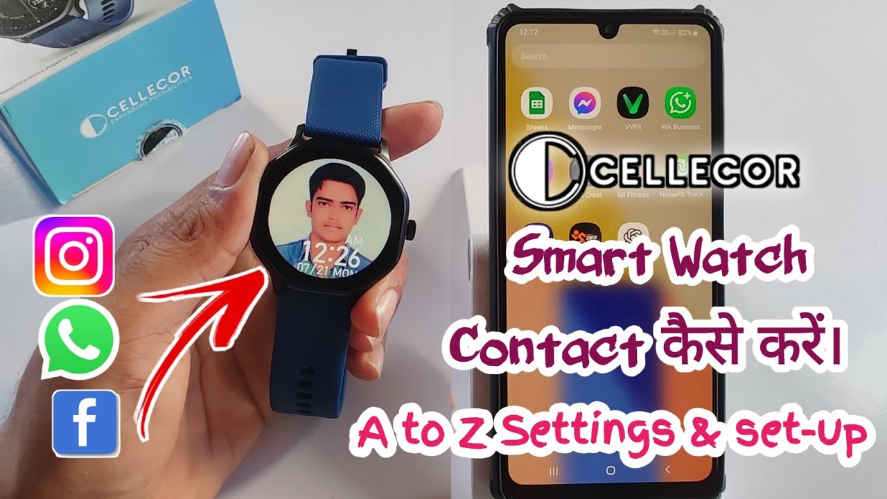Cellecor smartwatch connect to phone|cellecor smart watch me wallpaper kaise lagaye