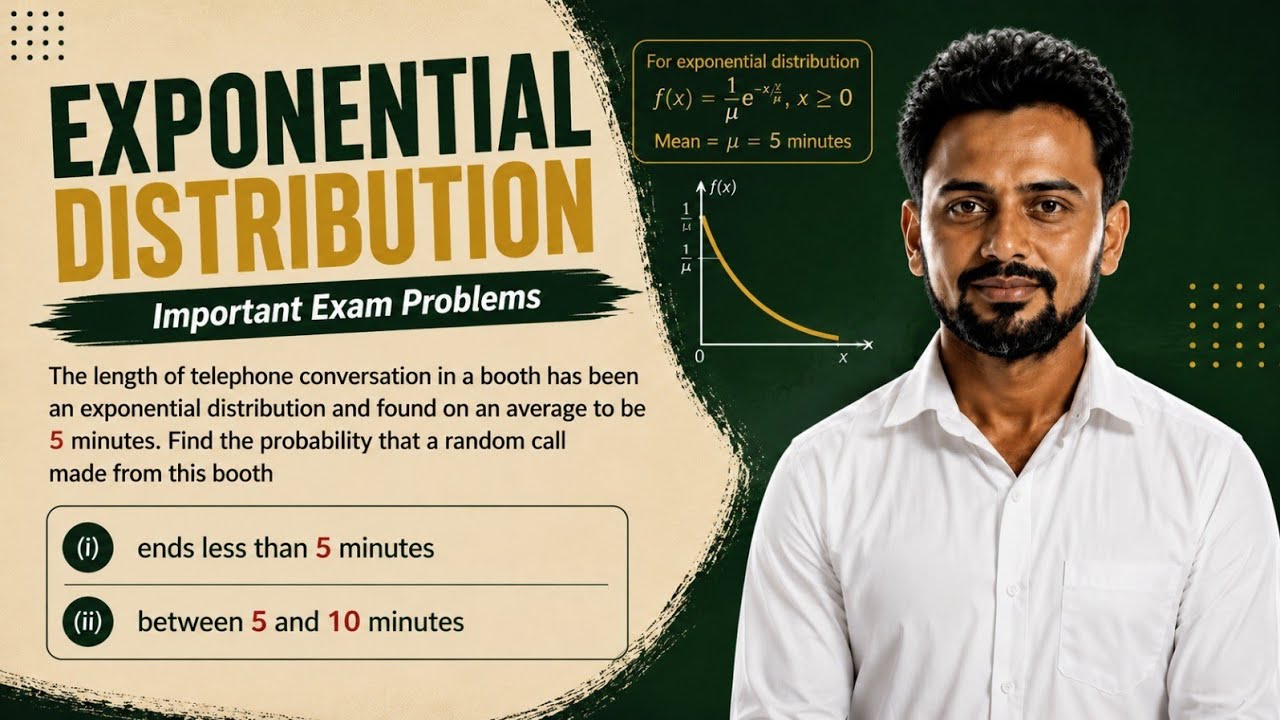 Exponential Distribution | Telephone Call Problem | BCS301 Module 1 VTU