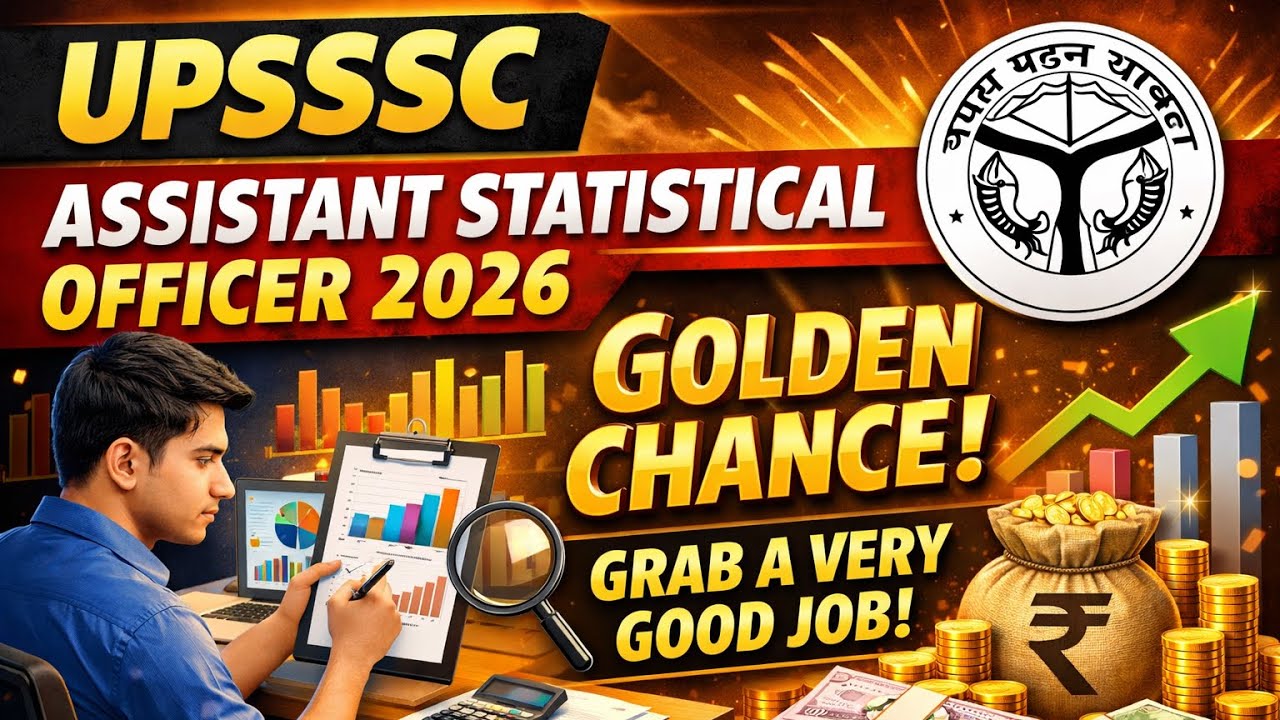 UPSSSC Assistant Statistical Officer 2026 🔥 Golden Chance | #upssscaso #aso #upsssc #govtjobs #pet 