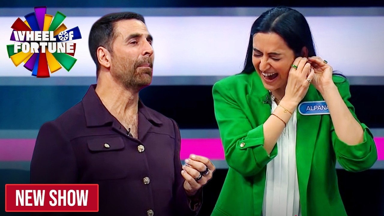 Akshay Kumar | Puzzle खेलते-खेलते ही ये महिला अपने earrings ठीक करने लगी | Wheel of Fortune