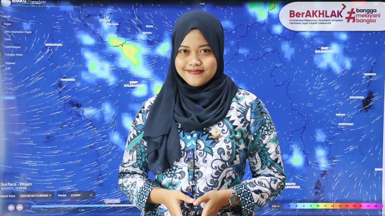 Prakiraan Cuaca Kalimantan Barat Hari Sabtu, 04 Maret 2023