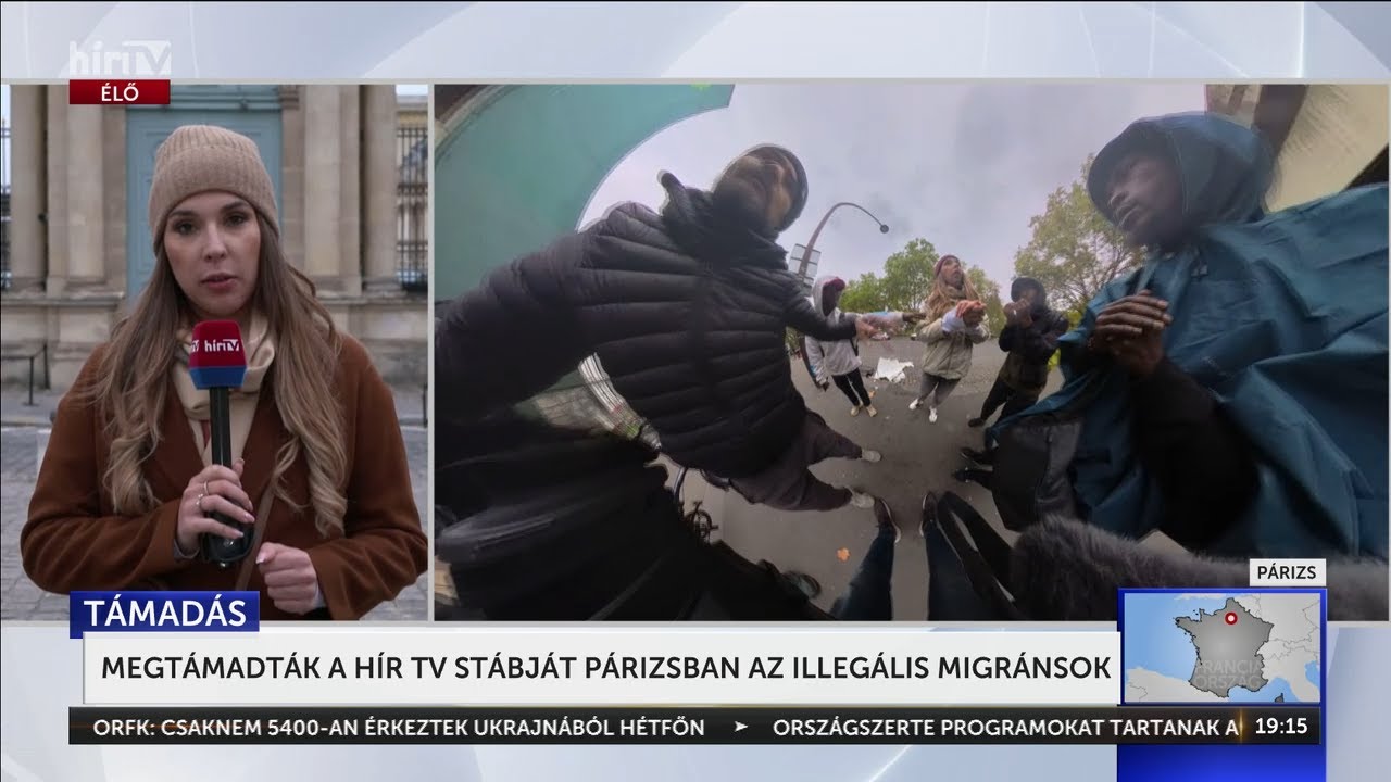 Megtámadták a HírTV stábját Párizsban az illegális migránsok - HírTV